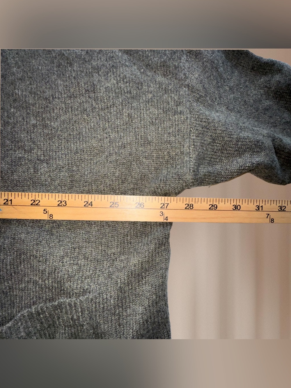 Madewell 100% Cashmere Olive Open Long Sleeve Cardigan Pockets Size XXL *Flaws - Picture 15 of 16